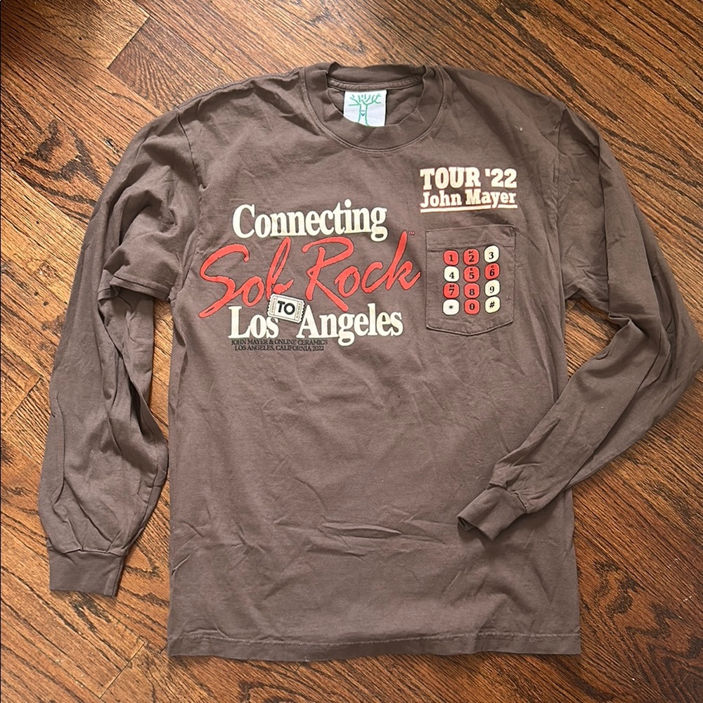 Brown Long Sleeve John Mayer Tour '22 Graphic Tee